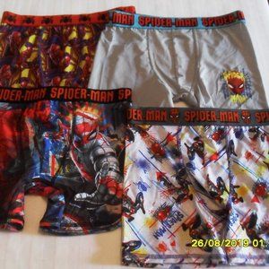 NEW 4 PAIR BOY'S SPIDERMEN BOXERS SIZE 10